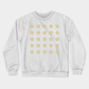 Pastel Yellow Stars with eyelashes Crewneck Sweatshirt